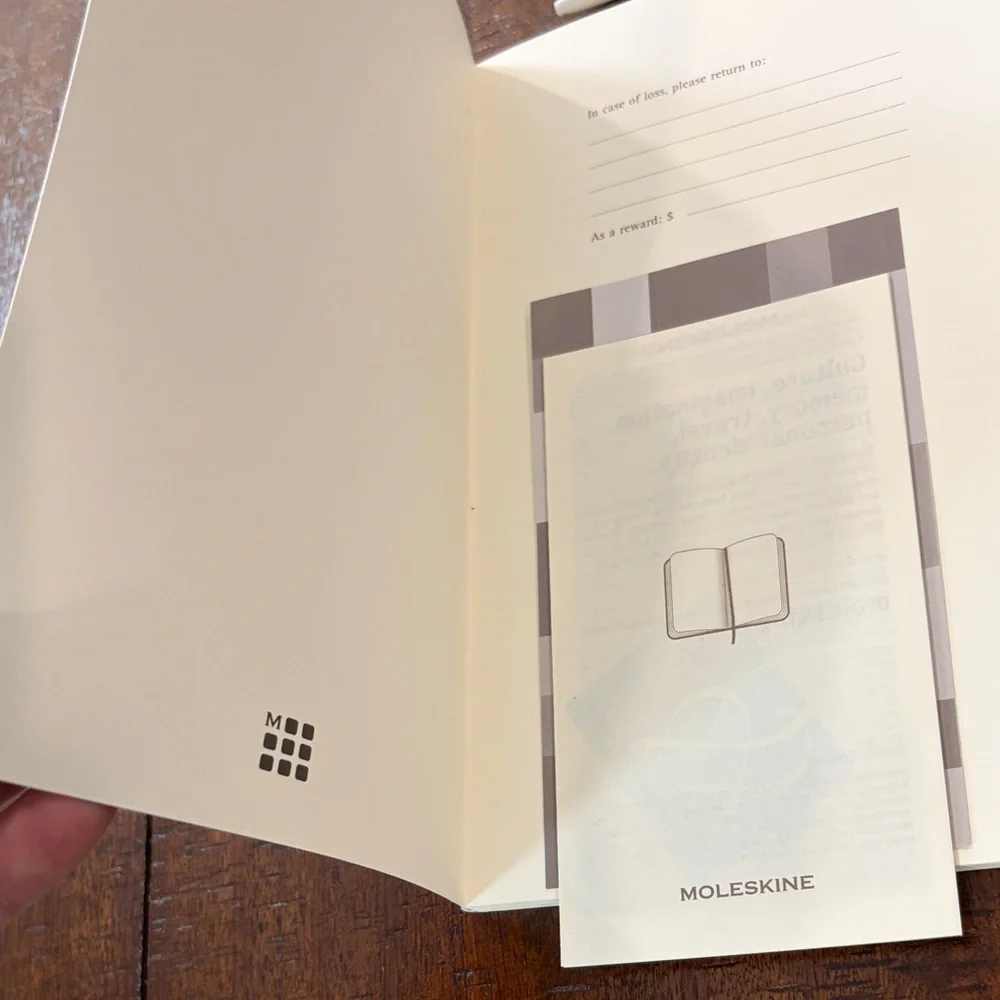 NWOT Knoll Black Soft-Touch Notebook by Moleskine and Knoll Ballpoint Pen